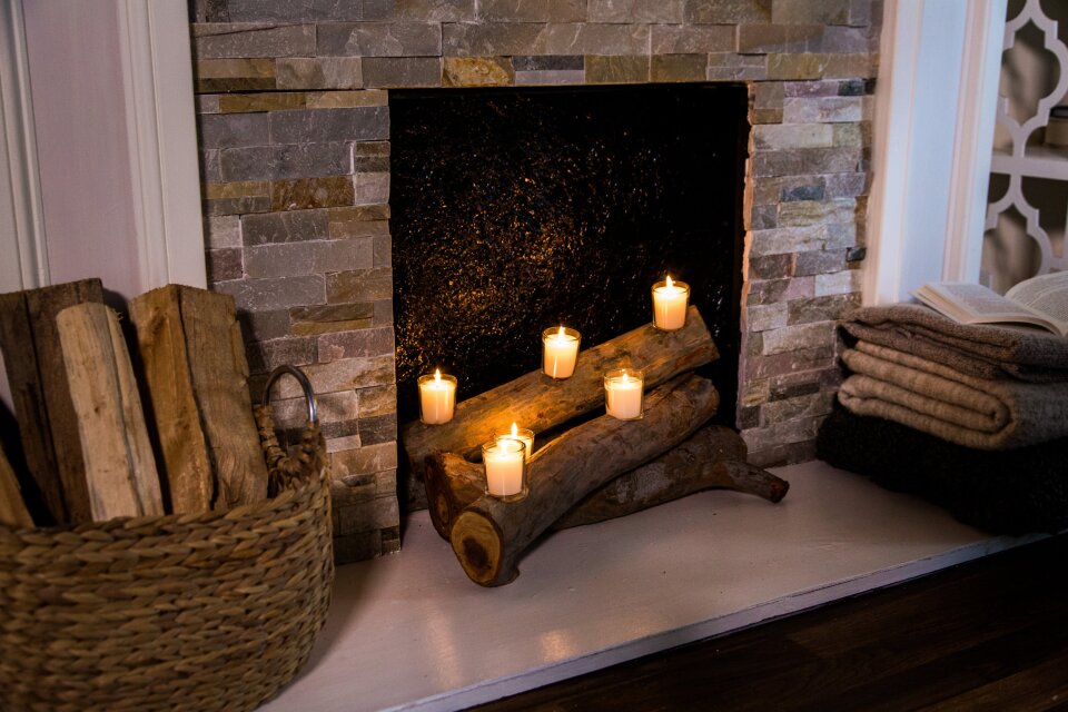 imitation fireplace logs