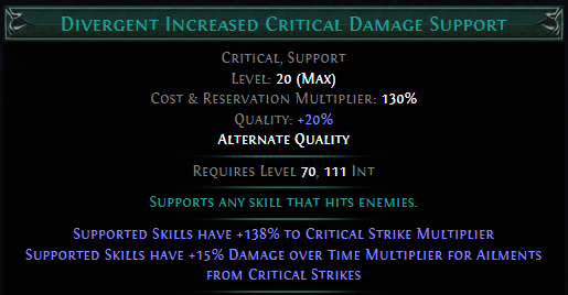 increased critical damage poe