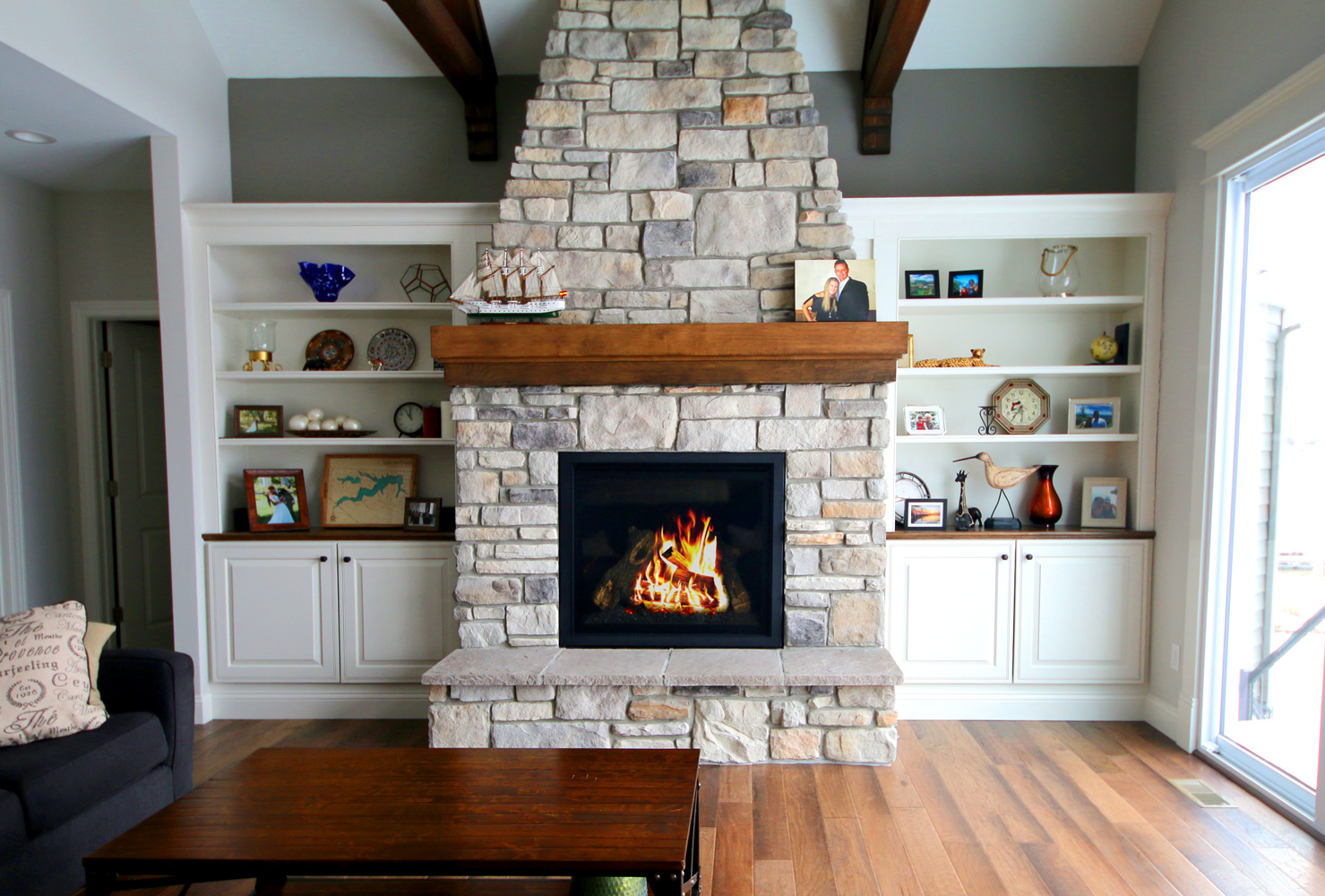 indoor fireplace