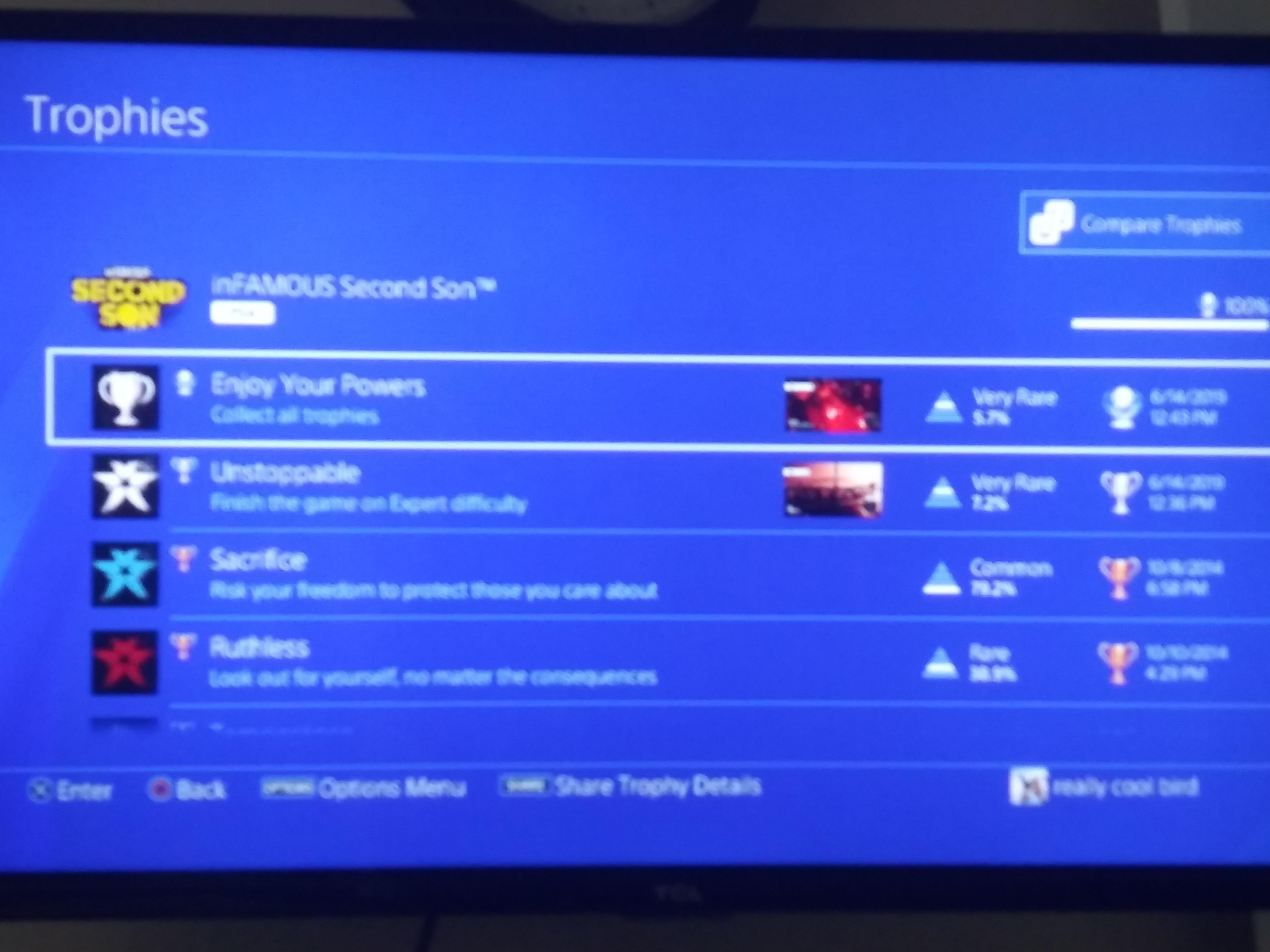 infamous second son trophies