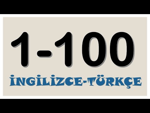 ingilizce 100 kadar sayı