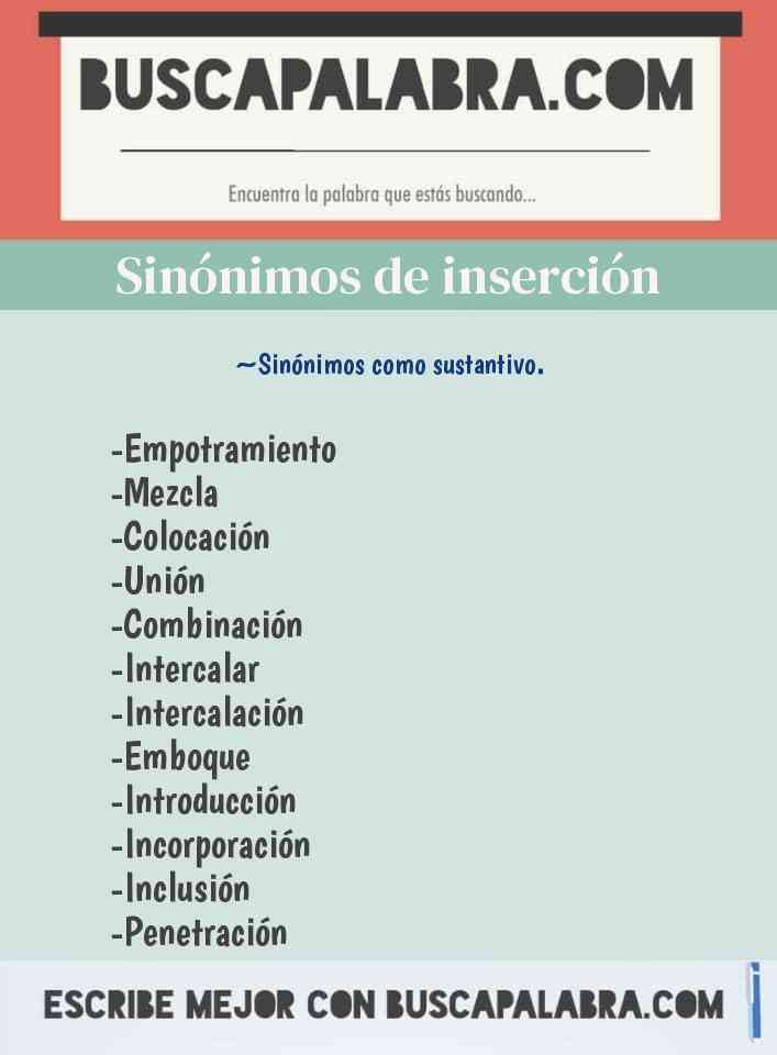 insercion sinonimo