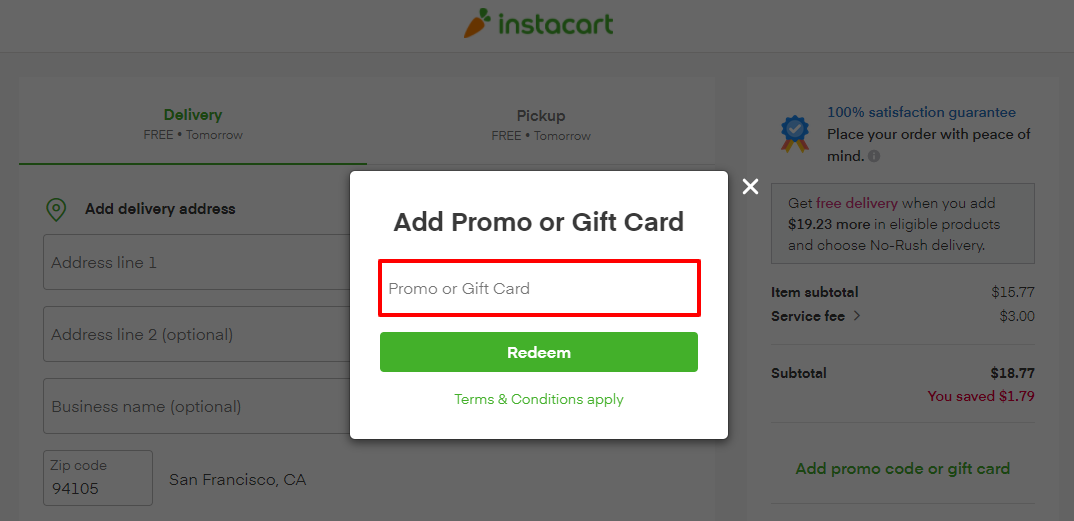 instacart coupon