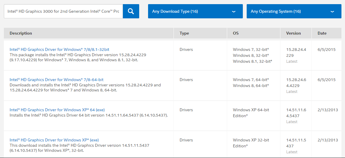 intel i5 2430m graphics driver