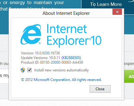 internet explorer nasıl yükseltilir