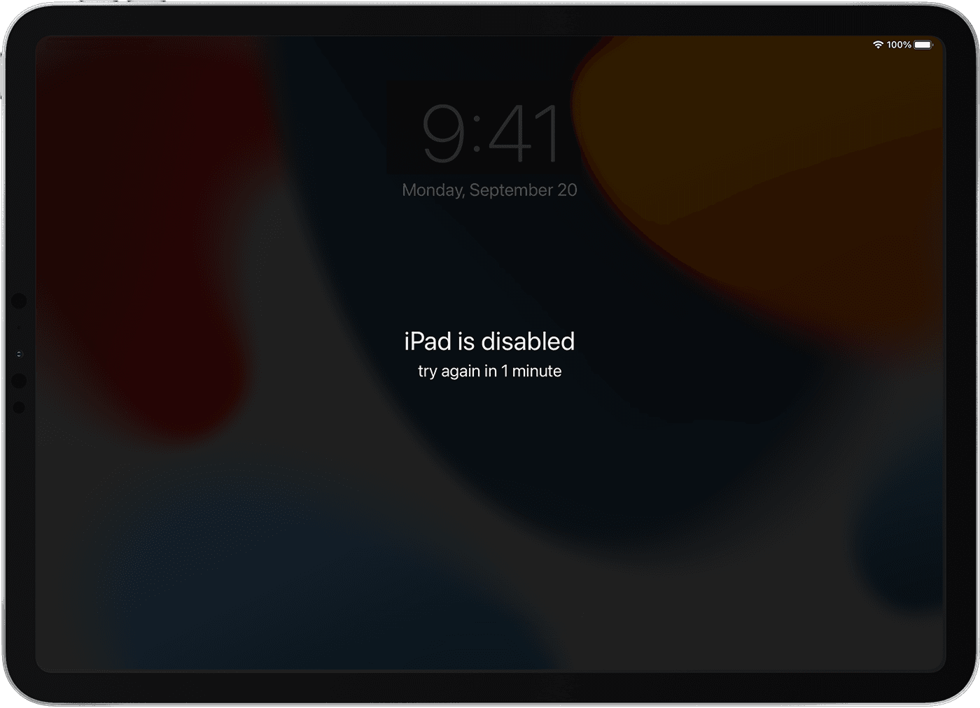 ipad is disabled try again in 1 hour