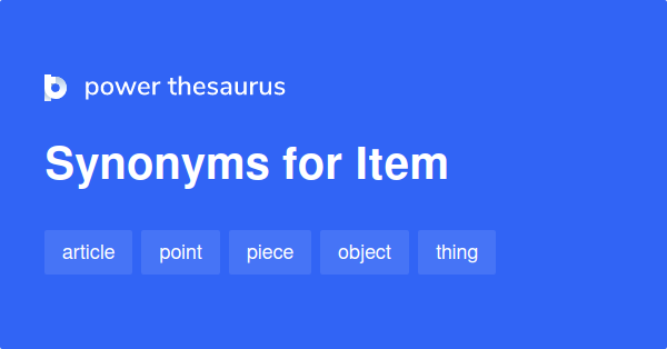 items synonyme