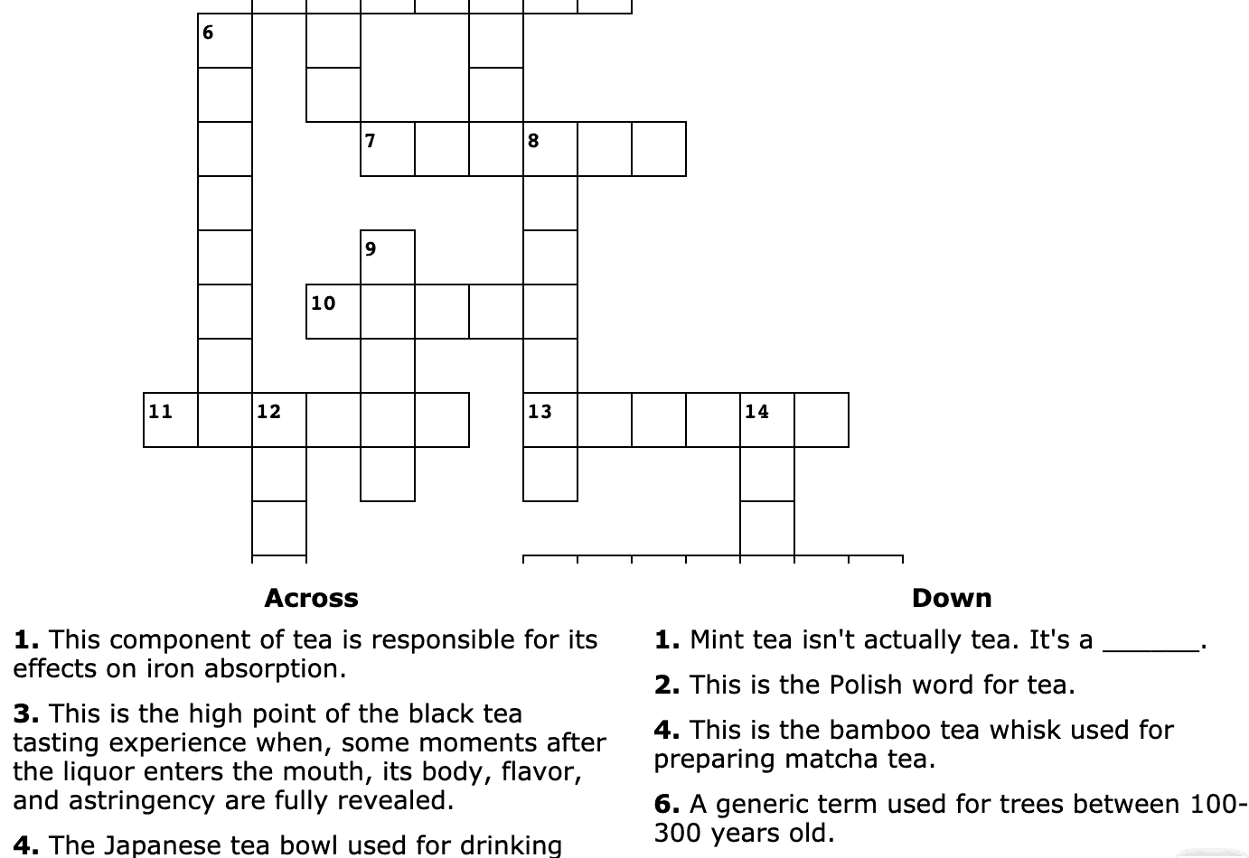 japanese green tea crossword clue