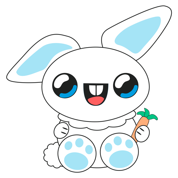 kawaii conejos para dibujar