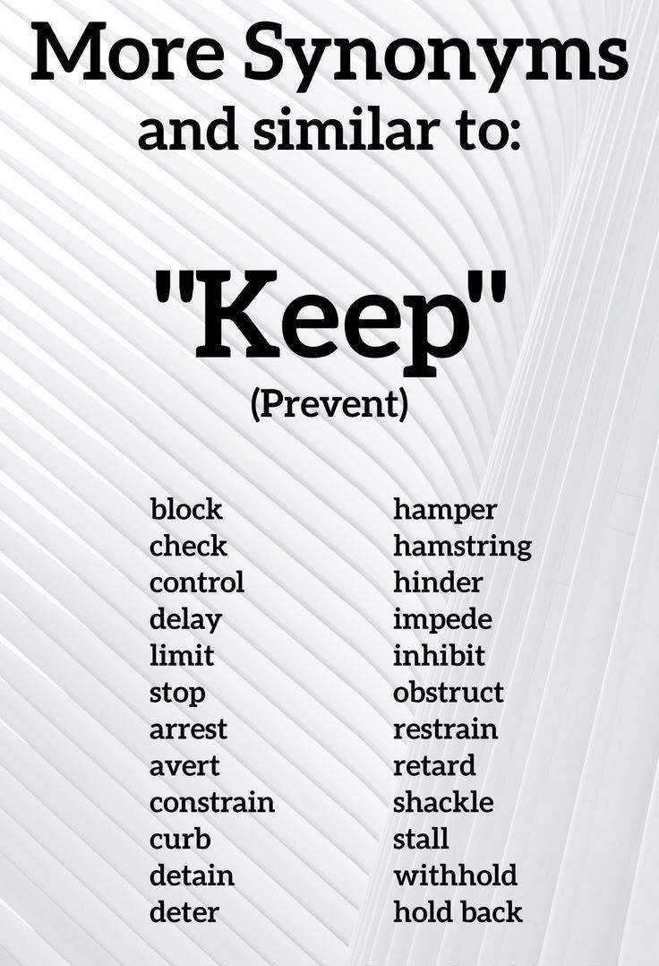 keep from synonym