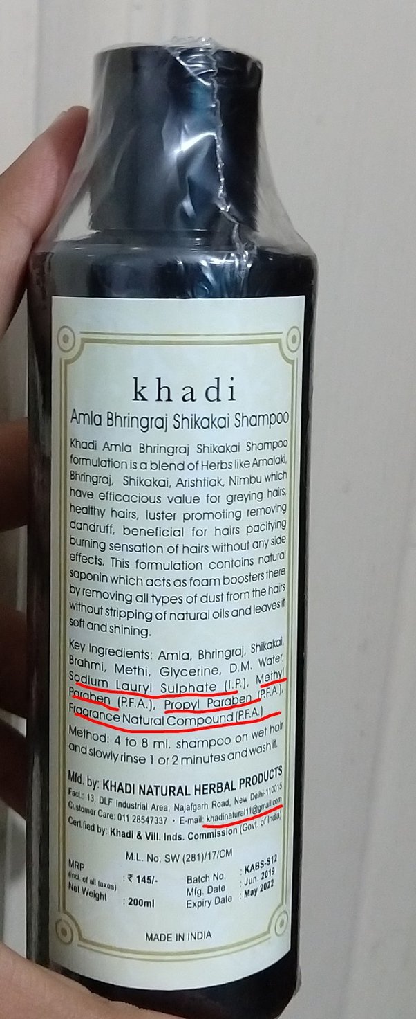 khadi shampoo side effects