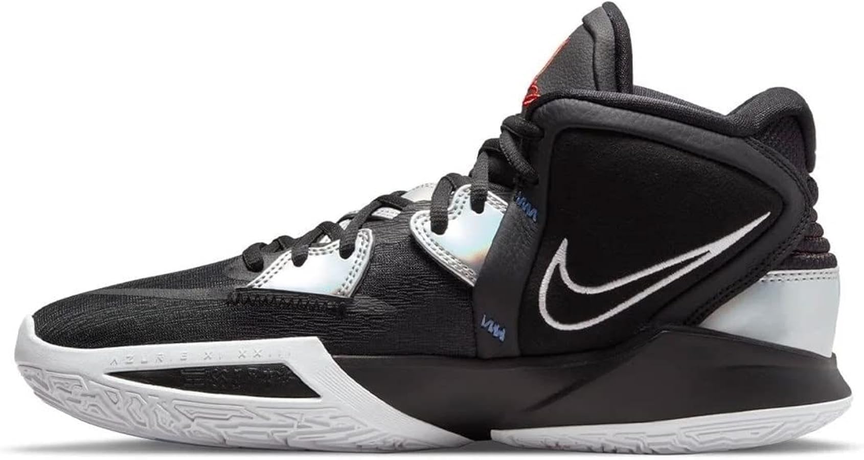 kyrie shoes black and white