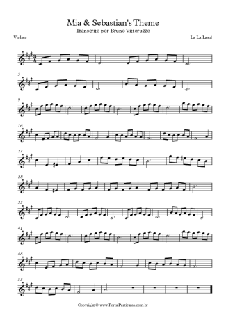 la la land violin sheet