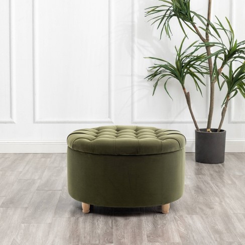 large round storage ottoman