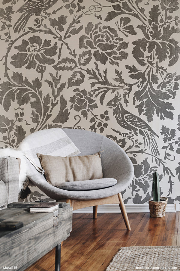 large wall stencil designs