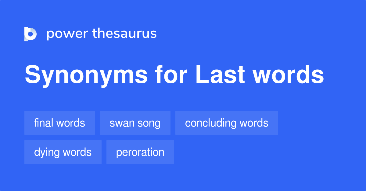 last thesaurus