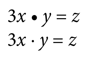 latex multiplication dot