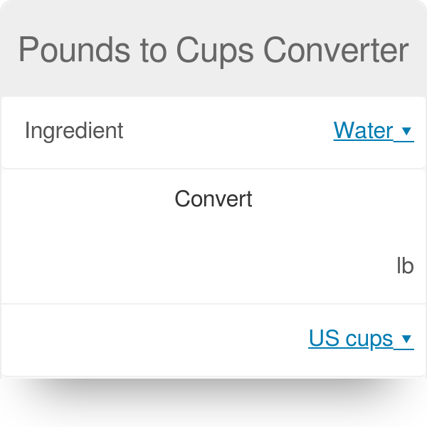 lbs to cups calculator