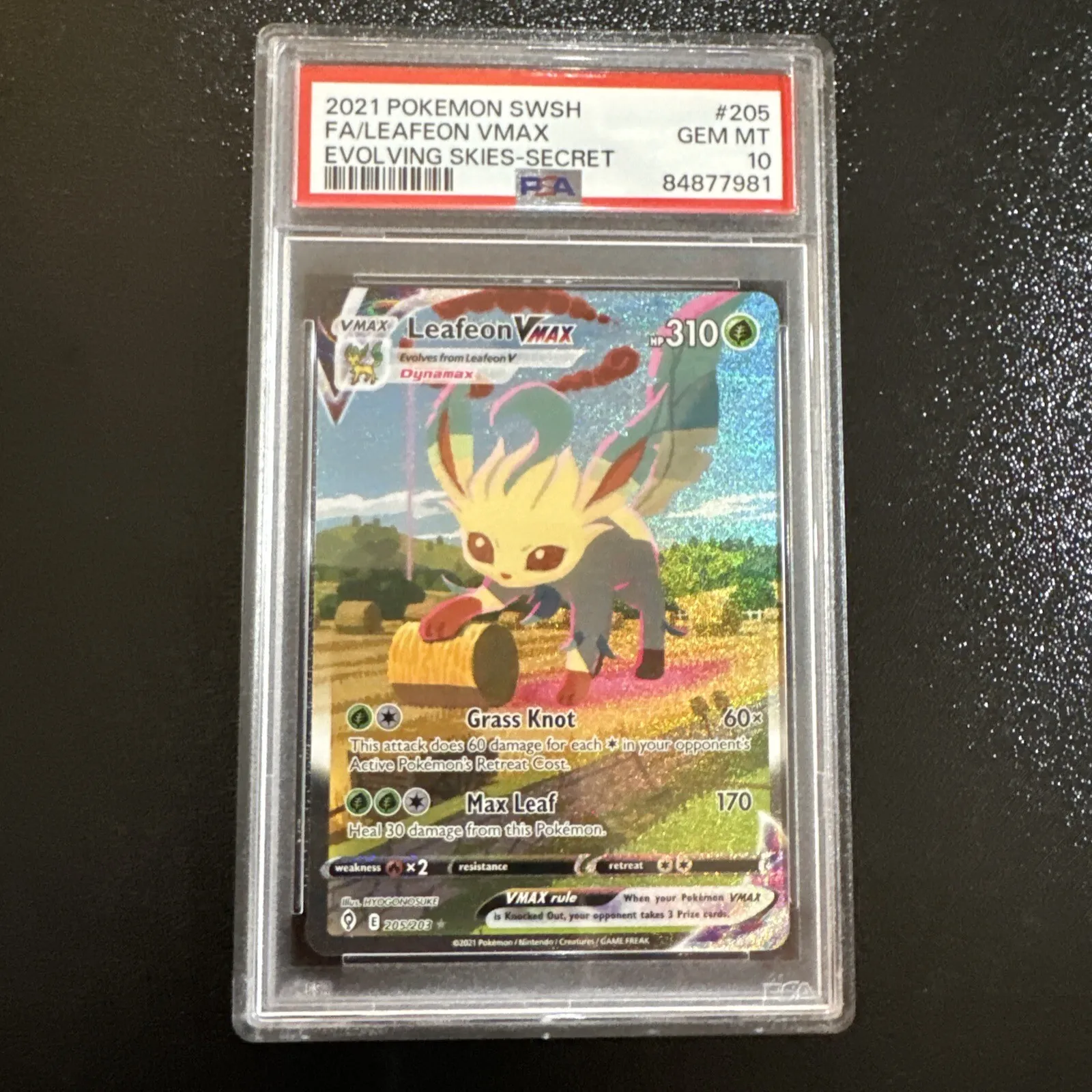 leafeon vmax alt art psa 10