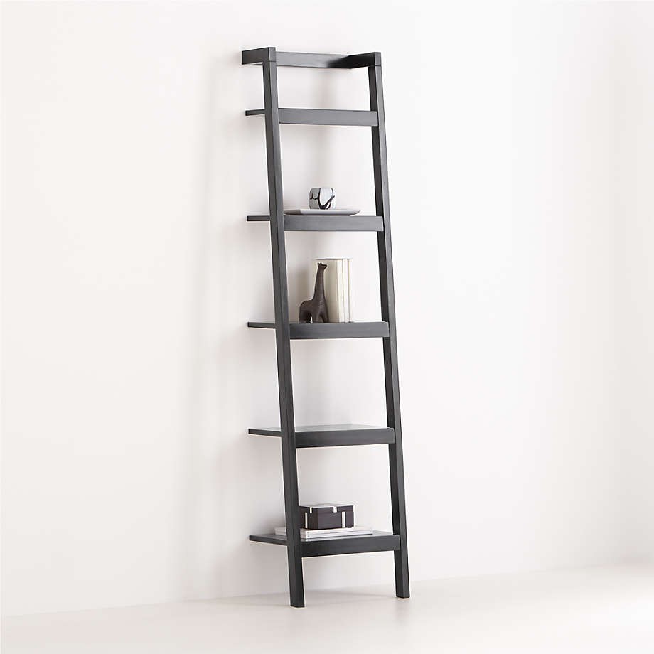 leaning bookshelf