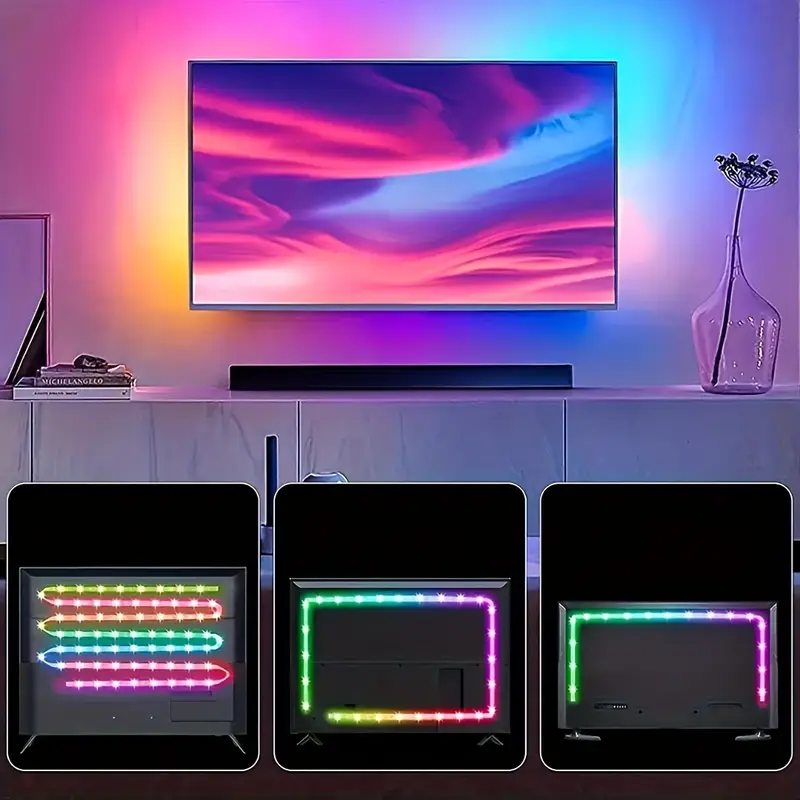 led strips on tv