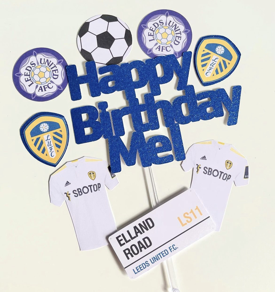 leeds united cake toppers