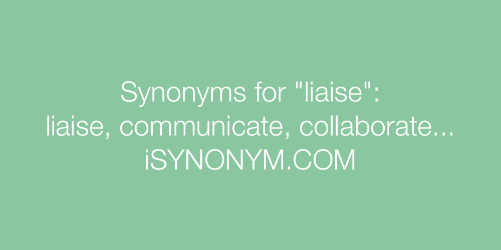 liaise synonym