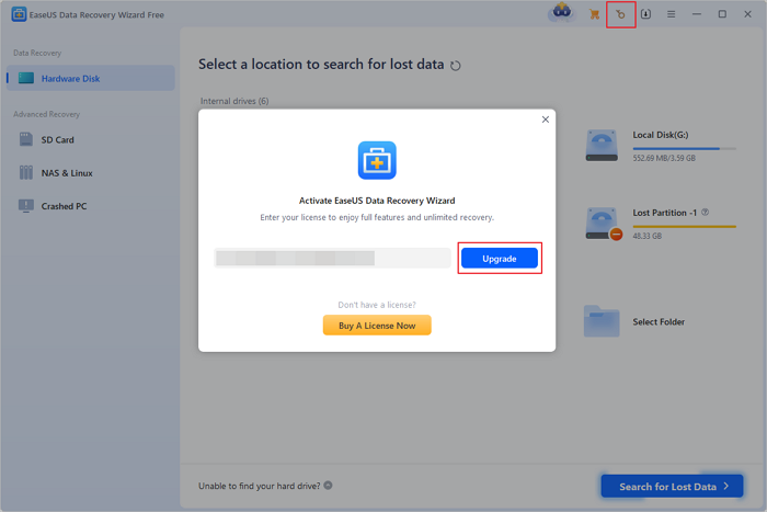 license code easeus data