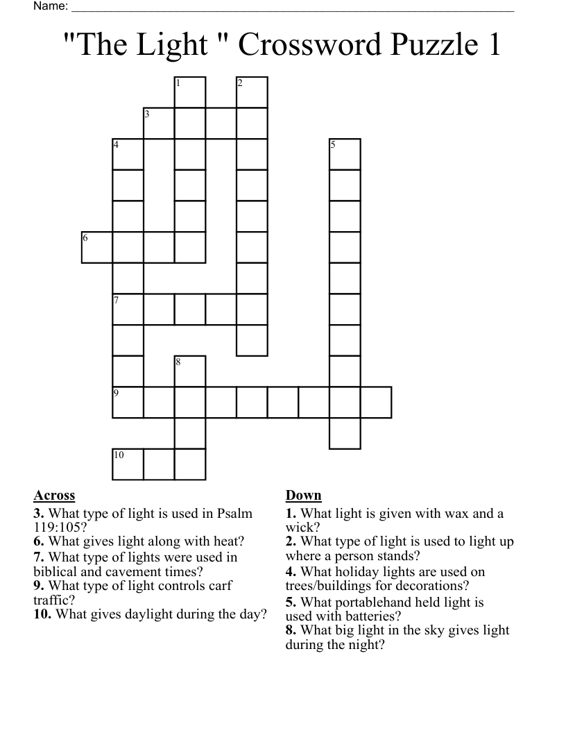 lighting crossword clue