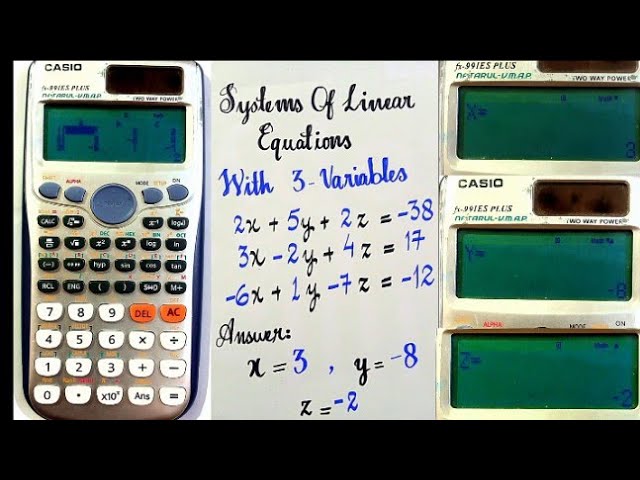 linear equations in three variables calculator