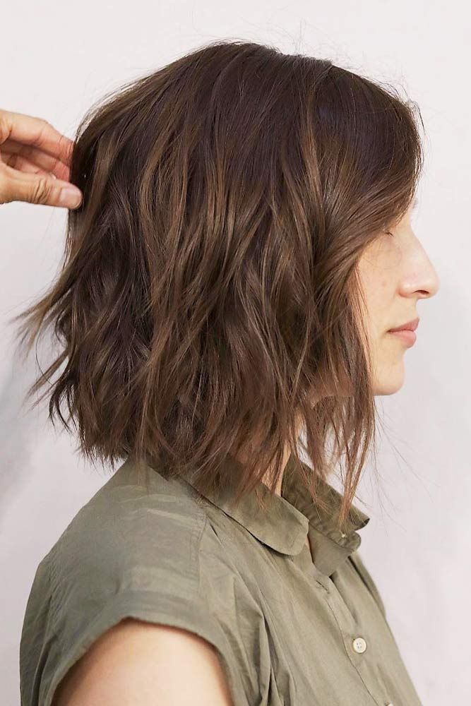 lob haircut with layers