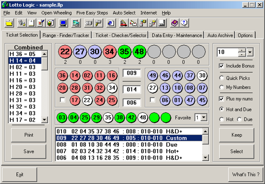 lottery software free