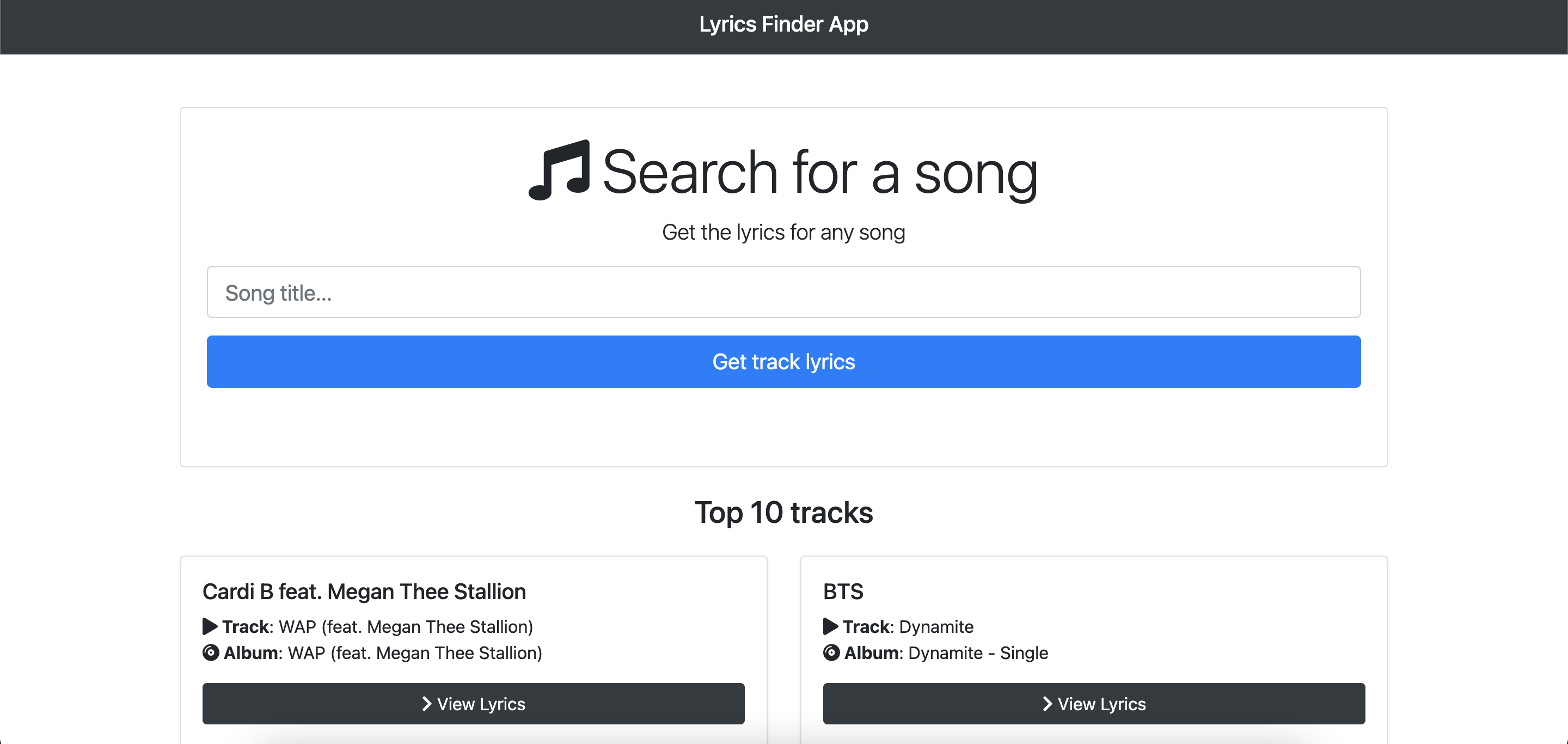 lyrics finder