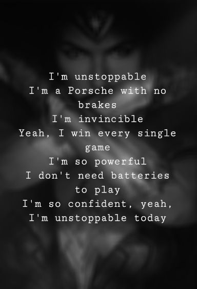 lyrics for unstoppable by sia