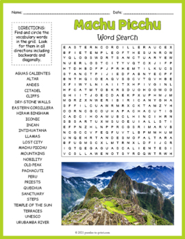 machu picchu builder crossword