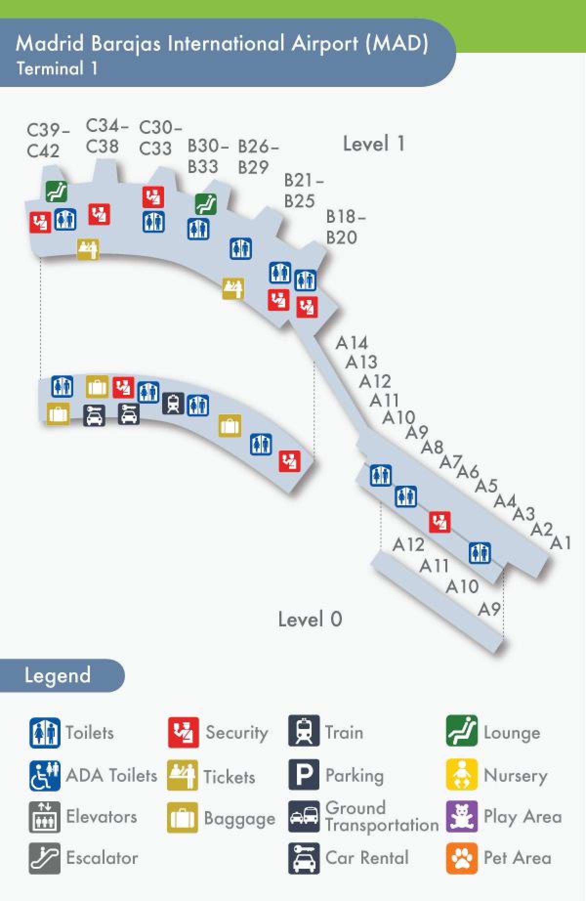 madrid barajas terminal 1 map