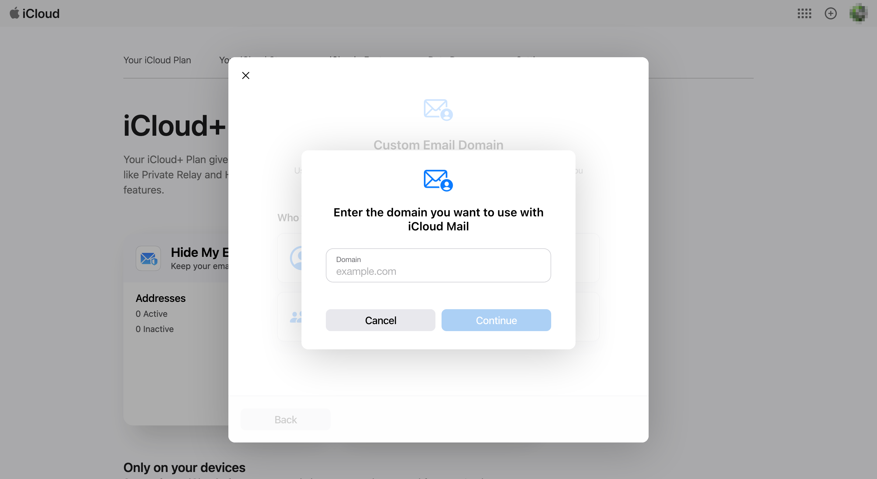 mail con icloud