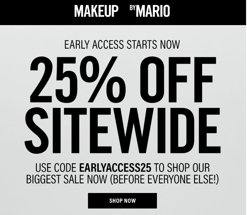 makeup by mario discount code