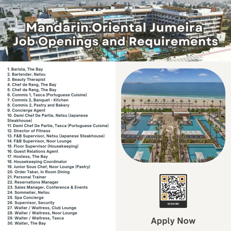 mandarin oriental vacancy