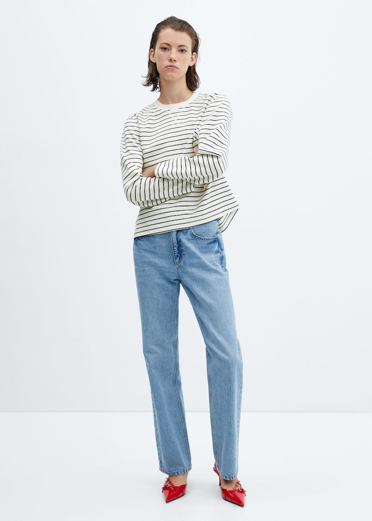 mango striped sweatshirt