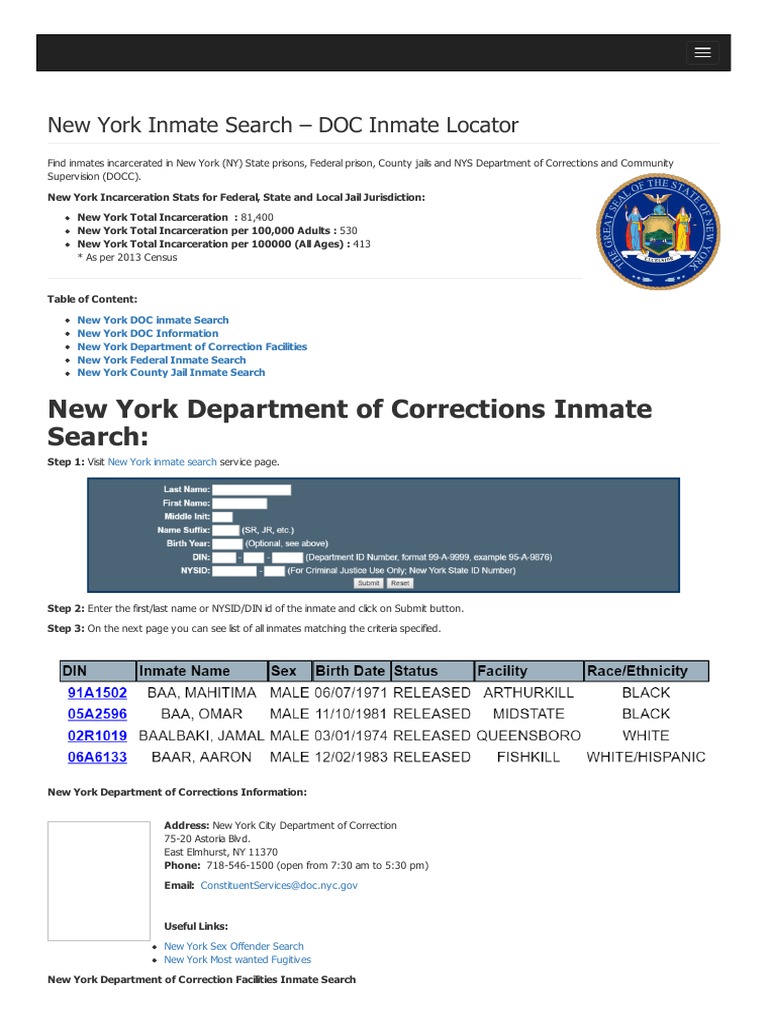 manhattan inmate search