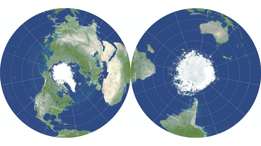 map flat earth