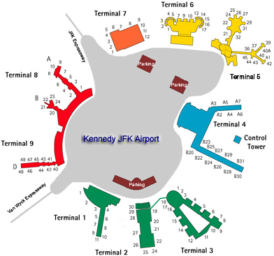 mapa jfk international airport