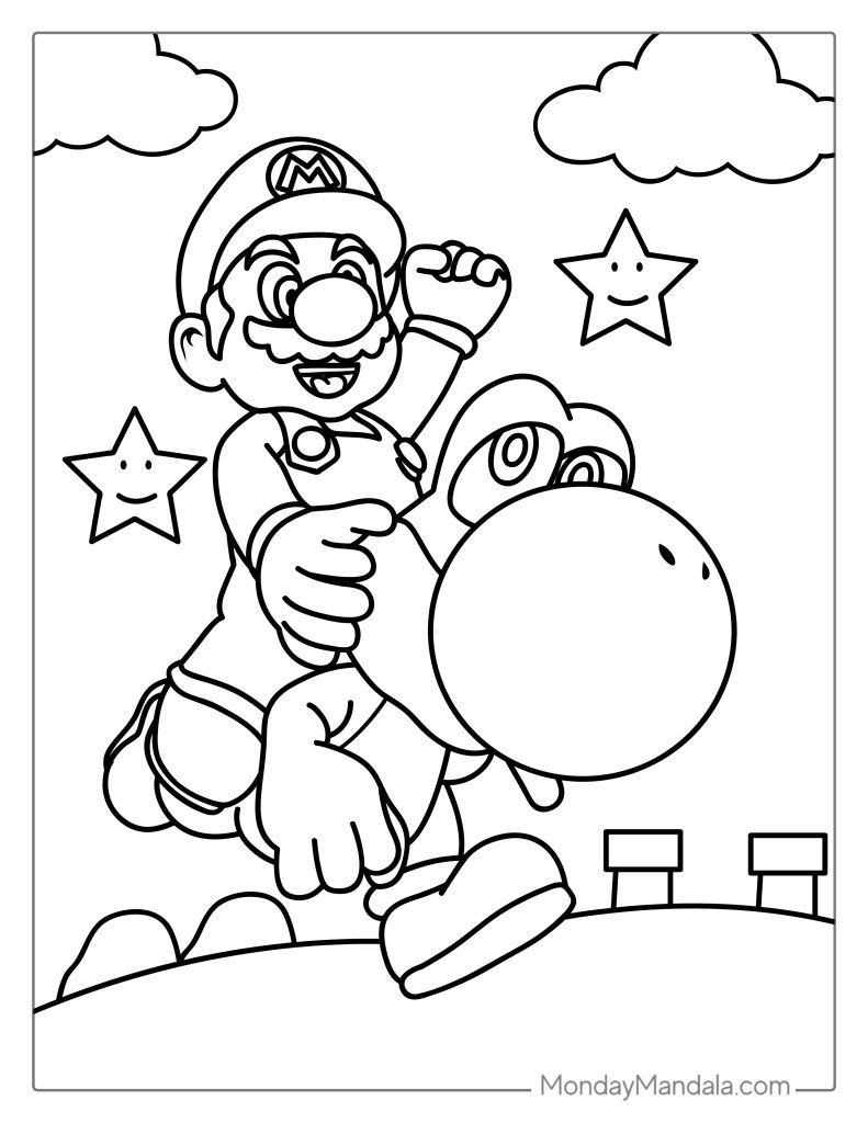 mario coloring page