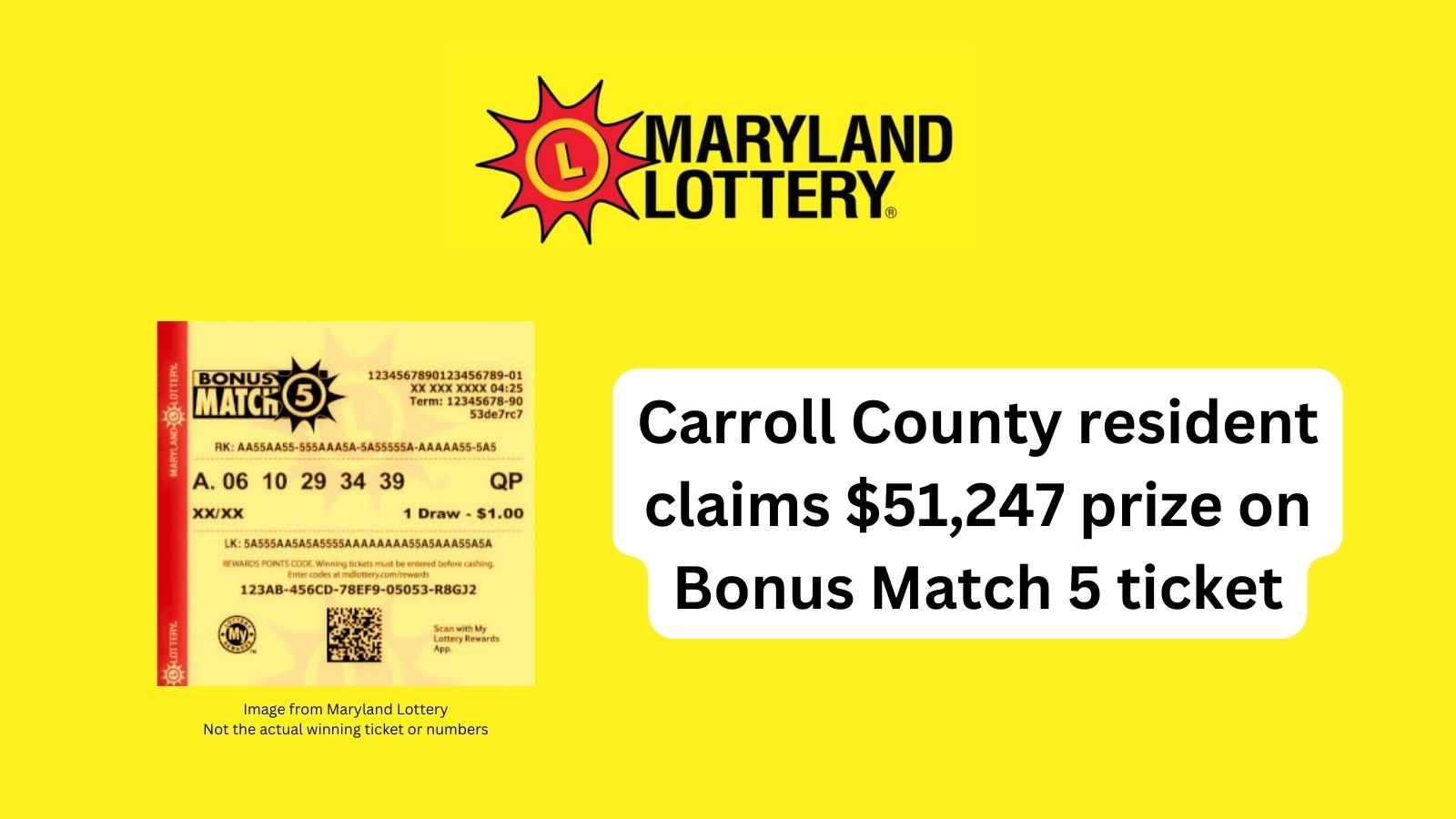 maryland bonus match 5 winning numbers