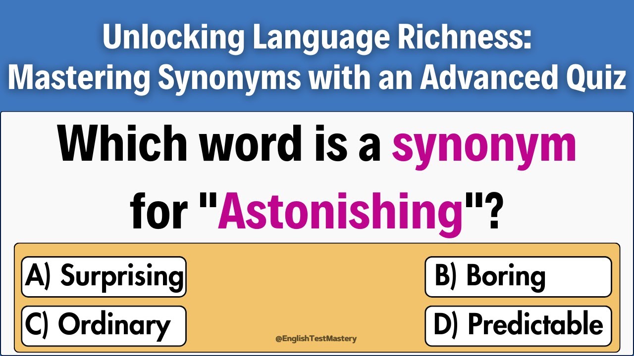 mastering synonyms