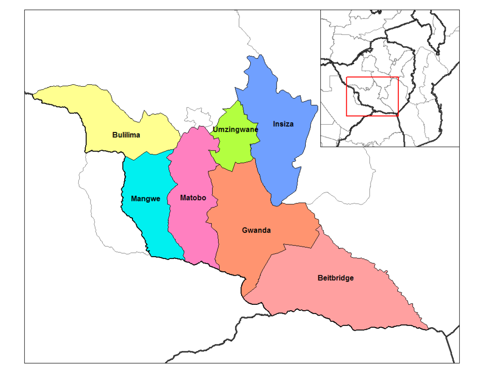 matabeleland map