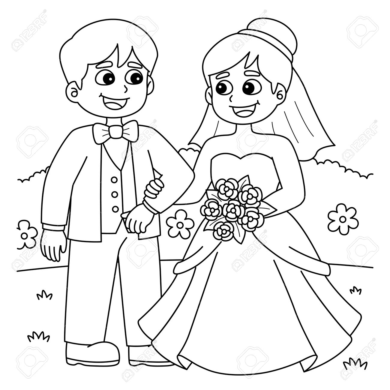 matrimonio dibujos para colorear