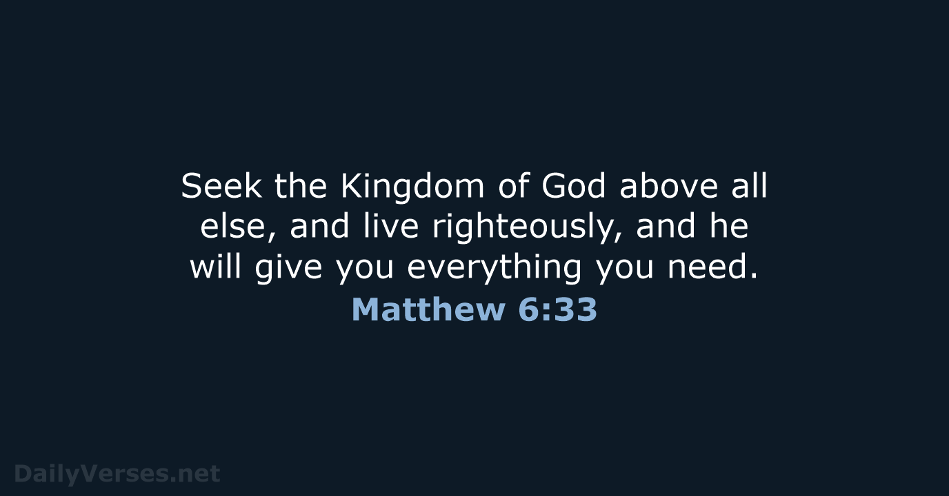 matthew 6 33 nkjv