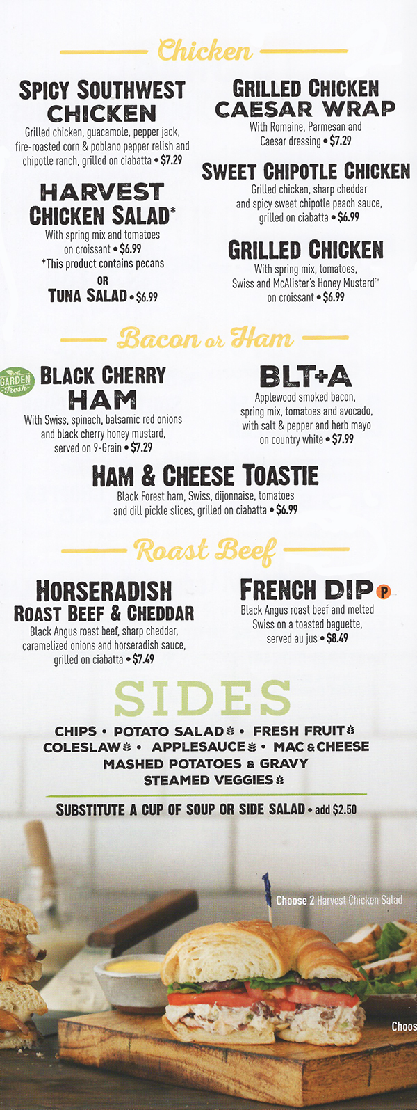 mcalisters deli menu